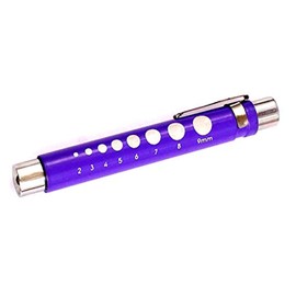Precise Canada: Pen Light with Pupil Gauge Led Penlight for Doctor Nurse Diagnostic Batteries Free 2ct. Purple