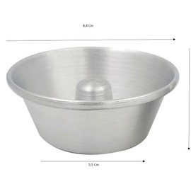 Mali's 43106 Mini Savarin and Babas Moulds, Set of 4, Diameter 8.4 cm x Height 3.8 cm, Aluminium