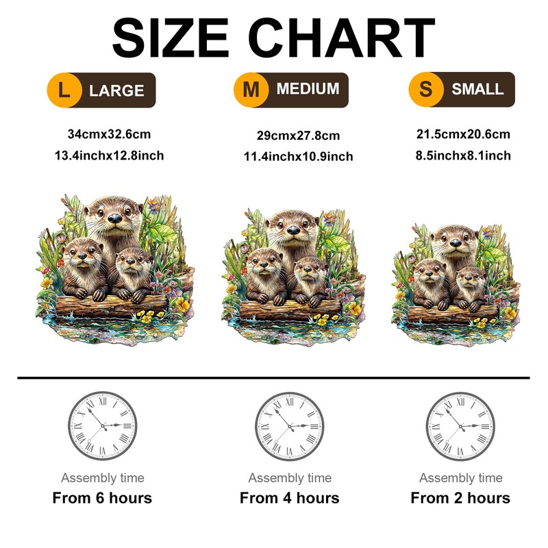 Jigfoxy Wooden Jigsaw Puzzles for Adults, Otter Wooden Puzzles for