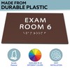 ADA CENTRAL SIGNS 6" X4" Exam Room 6 Sign- Tactile