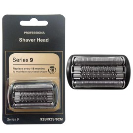 Series 9 92B Electric Shaver Head Replacement Cassette, fits for Bra-un all Series 9 Electric Razors 9290cc, 9291cc, 9370cc, 9293s, 9385cc, 9390cc, 9330s, 9296cc (Black) by YTXXDEUS