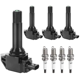 Ignition Coil Packs and Spark Plugs fit for H4 2.0 2.5 2013 2014 2015 2016 Subaru Forester Impreza Legacy Outback XV Crosstrek, UF724, Set of 4