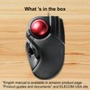ELECOM HUGE Trackball Mouse, Wired, Finger-Operated, 8-Button Function, Palm Rest