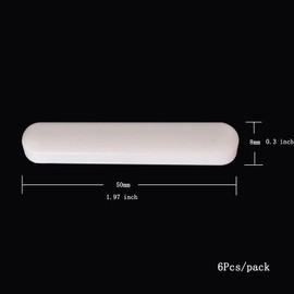 LABALPHA 6Pcs PTFE Magnetic Stirrer Mixer Stir Bar, Magnetic Stir Bar 50mm/1.96 inch