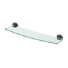 Gatco 4666MX Reveal Glass Shelf, Matte Black | Wall Mounted