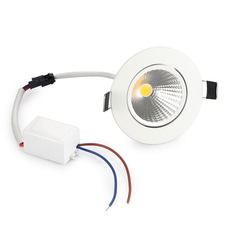COB Aluminium LED Ceiling Light Recessed Downlight Indoor Decoration Lamp