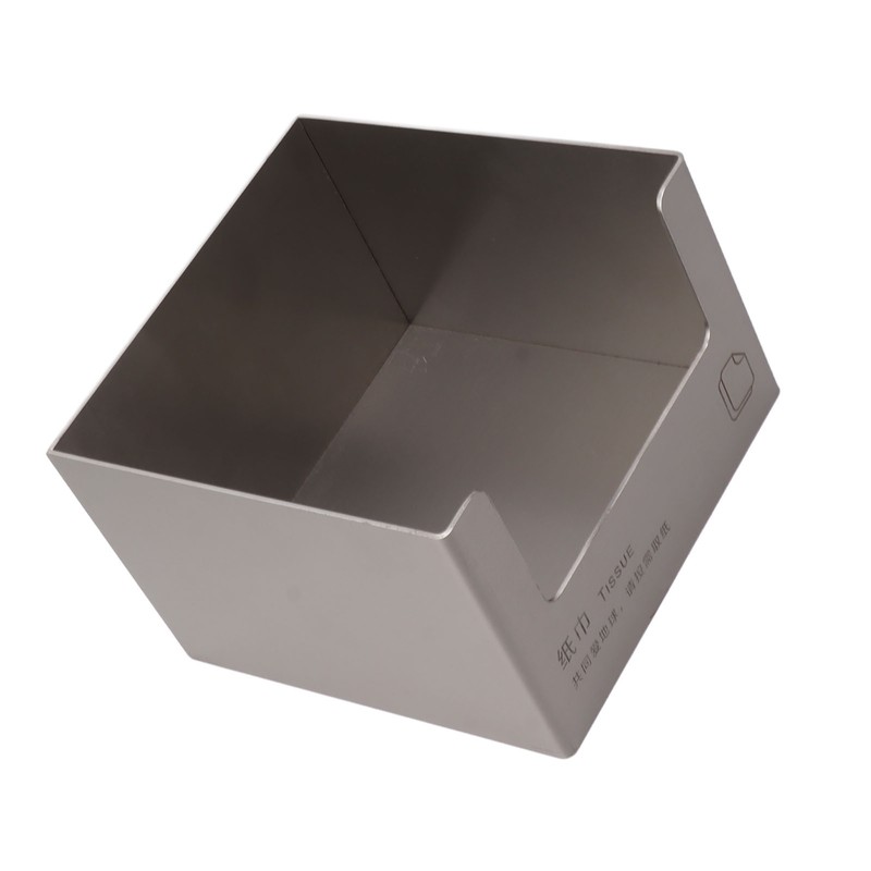 Stainless Steel Tissue Box Square Tissue Holder Large Opening Napkin