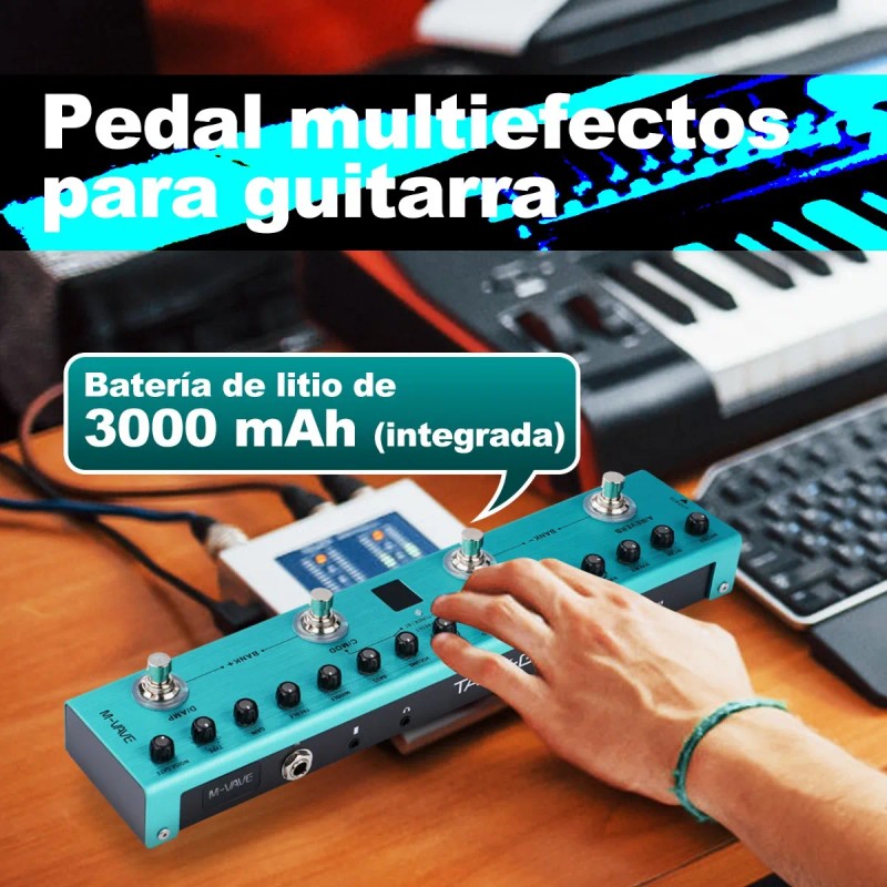 Efecto De Guitarra Tank G Profesional Y Portátil Verde