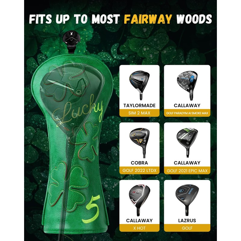 Golf Club Head covers Fairway Wood FW5 with Interchangeable Number