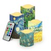Ystardream Van Gogh Starry Night Flameless Candles Plastic Moving Flickering