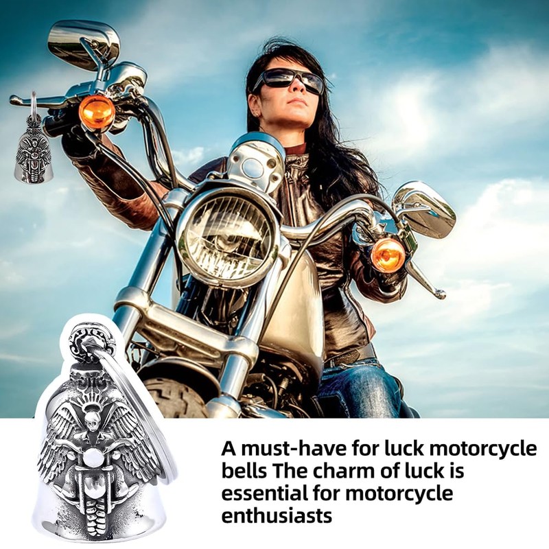 BKEPDY Guardian Bell Moto Design Angel Materiale Metallico Campanella Moto