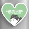 Global Designs Grey And White Cats Welcome People Tolerated Katie