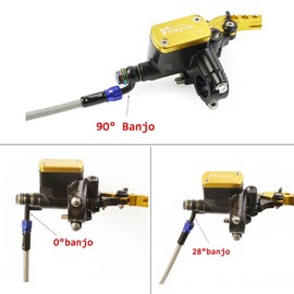 Bremsschlauch Hydraulische bremsschlauch motorrad stahlflex bremsschlauch hinten motorrad klemme bremsschlauch 3in1 für ATV Pit Bike, Dirt Bike (2400mm)