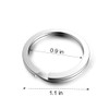 Silver Flat Key Rings Metal Split Rings for Home Car
