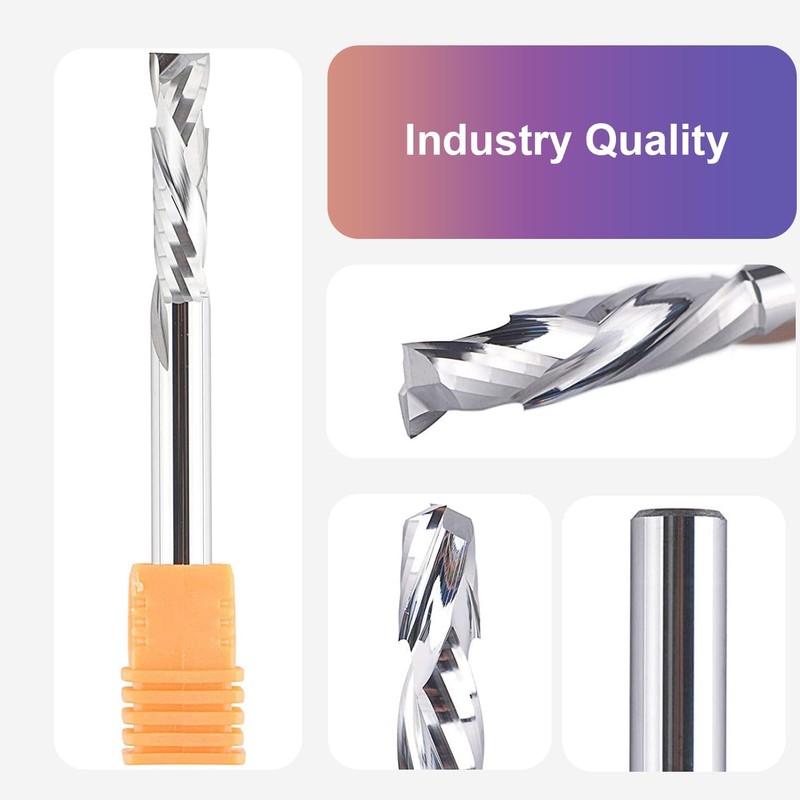 SpeTool 1/4 Inch Shank Up & Down Cut Spiral Router