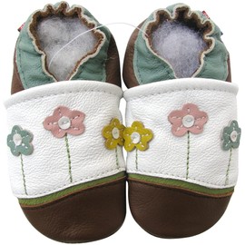 Carozoo Little Flower White Brown 6-12 Months