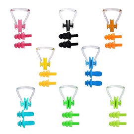 XLTXWD 8 Pcs Set Nose Clips Swimming, Swimming Nose Clip, Nose Clip Nose Plug Reusable Waterproof Nose Protector Nose Protector Plug for Swimming Training Suitable for Beginner Swimmers