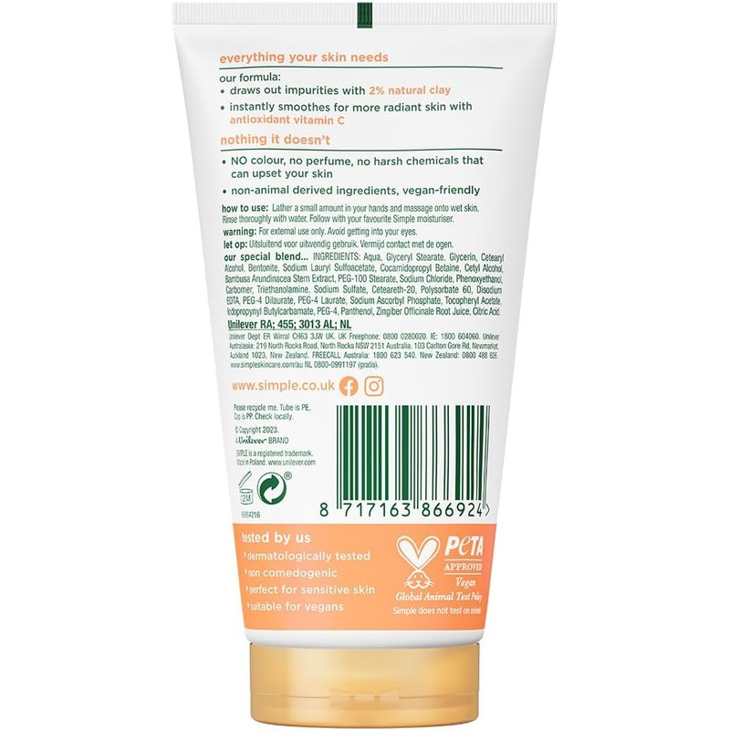 Simple Protect 'N' Glow Express Glow - Esmalte exfoliante para