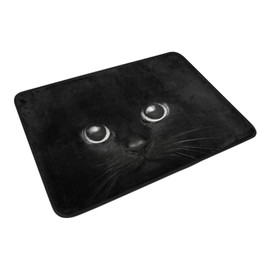 Doormat Welcome Door Mat-Black Cat,Living Room Kitchen Floor Mat Home Indoor Outdoor Decoration 24X16INCH