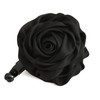 VINGTAINE H-194 Satin Rose Banana Clip Hair Clip, Black