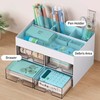 Desk Organiser with 4 Compartments and 4 Drawers - Multifunctional