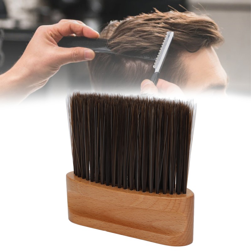 Professional Barber Neck Duster Brush Soft Nylon Hair Wodden Handle