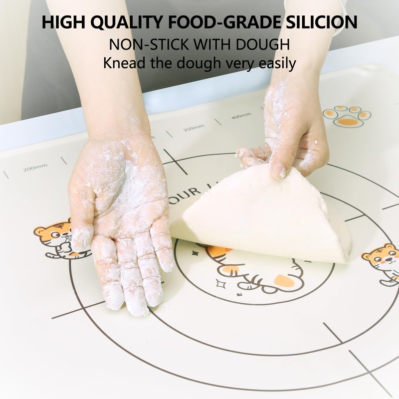 COOKSTYLE 34x24 Inch Extra Thick Silicone Pastry Board, Silicone Baking