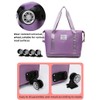 Expandable Carry Luggage Bag with Wheels Foldable Rolling Duffle Bag