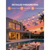 VOZUJI Outdoor Patio String Lights: 150Ft 45M Outside Waterproof Light