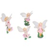 4Pcs Flower Fairies Figurines Statue Garden Home Ornament Resin Model