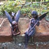 Set of 2 Garden Fairy OrnamentS 12cms tall/Statue Angela and