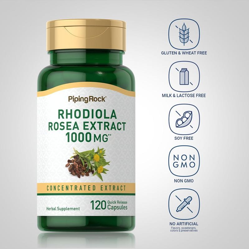 Rhodiola Rosea, 1000 mg, 120 Quick Release Capsules