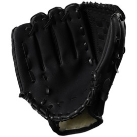 apott Black Baseball Glove 11.5 Inch Catcher's Mitt Baseball PU Leather Right Hand Gloves Fit for Adult/Youth/Beginner or Infielder, Left Hand Throw