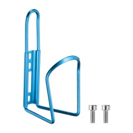 HARFINGTON Bicycle Water Bottle Cage 5.7" Lightweight Aluminum Basic Bike Universal Water Bottle Holder Mount with Screws for MTB Mountain Road Gravel, Blue