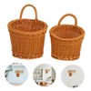 ULTECHNOVO 2Pcs Wall Hanging Flower Baskets Woven Storage Baskets for