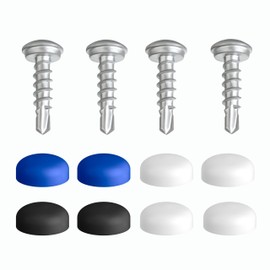 Number Plate Screws with Drill Bit and Caps Set of 4 Number Plate Screws Set 5 x 19 mm Mounting Screws Number Plate Attachment Including Cover Caps [Discreet | Safe | Legal]