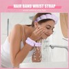 Hroevc 3 PCS Spa Headband and Wristband Set for Washing