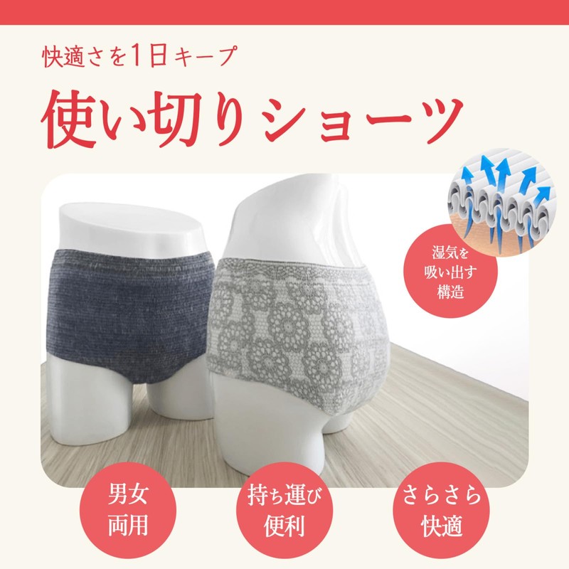 Disposable Boxer Shorts, Pack of 10 (M-L)