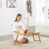 Laptop Desk Nnewvante Bamboo Laptop Table Adjustable Lap Tray Bed