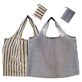 KALOLINNA Foldable Eco Bag, 2-Pack, Shopping Bag, Large Capacity, Convenience Store Bag, Stylish, Compact, Lightweight, Durable, Storable, Washable, Washable, Washable, Portable, Large Bag, Backpack,