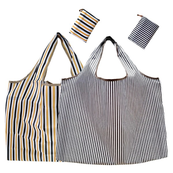 KALOLINNA Foldable Eco Bag, 2-Pack, Shopping Bag, Large Capacity, Convenience