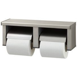 LIXIL(リクシル) INAX 棚付ワンタッチ式 2連紙巻器 ステンレス(ヘアライン) CF-63HS