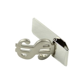 MYhose Money clip Slim Money Clip Stainless Steel Cash Bills Credit Card Holder New Dollar Design Silver.