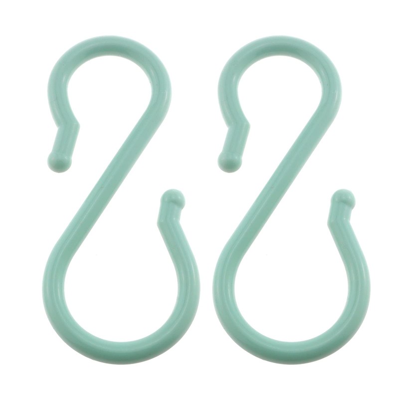 E-outstanding 4pcs Plastic S Shaped Double Head Hanger Hook Bathroom