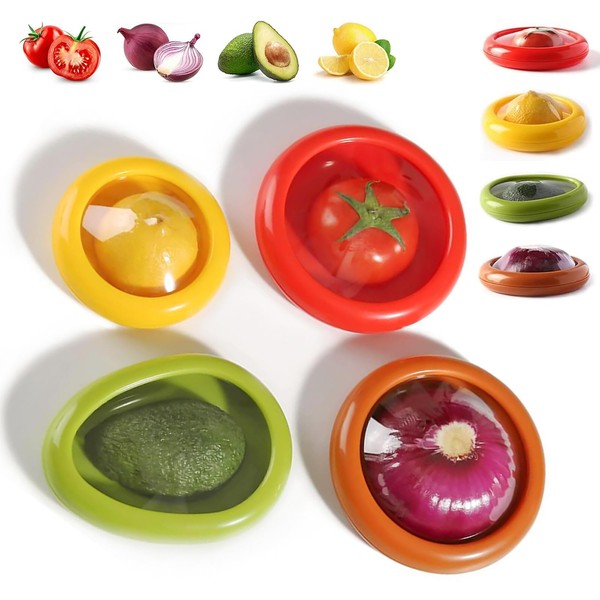 ICHOWHO 4 Pcs Fruit And Vegetable Storage Containers, Onion Storage