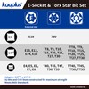Kauplus 37PCS S2 Star Bit Socket And External -Socket Set,