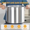CURTA 32 Quart Aluminum Stock Pot with Lid, Heavy Duty