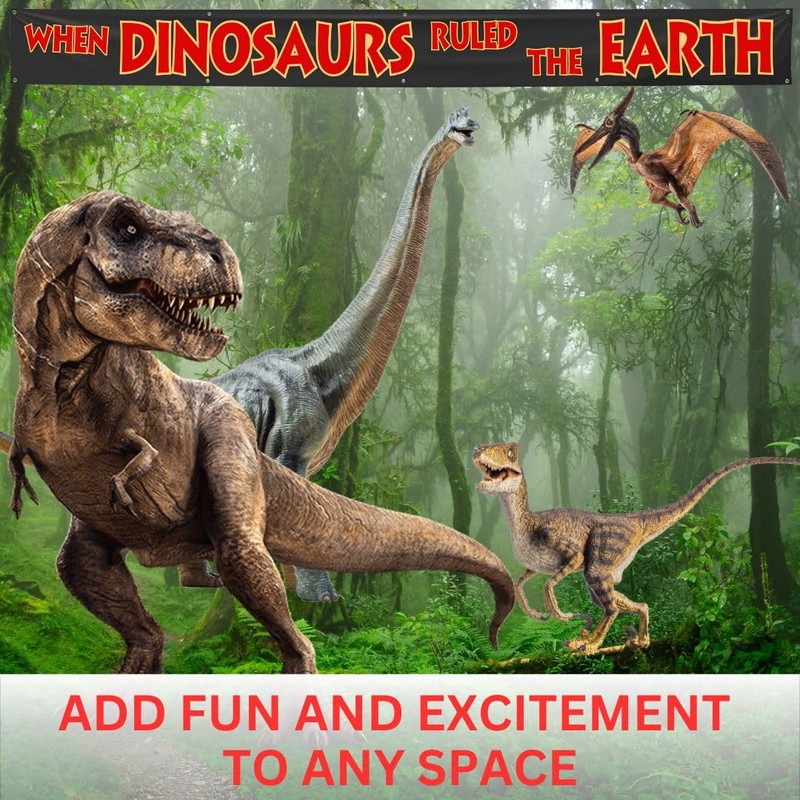 Banner When Dinosaurs Ruled the Earth (2 x 20 pulgadas)