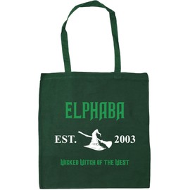 Hippowarehouse Elphaba wicked witch of the west Tote Shopping Gym Beach Bag 42cm x38cm, 10 litres