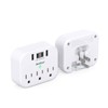 2 Pack Outlet Extender with Foldable Plug - 20W USB